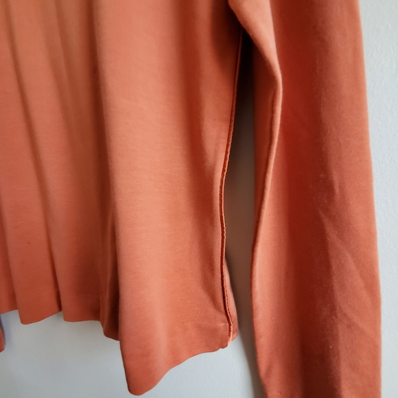 S MAX MARA DESIGN FOR EASY LIVING T-Shirt long sleeve Tan, Medium, fitted - Picture 4 of 7